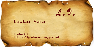 Liptai Vera névjegykártya